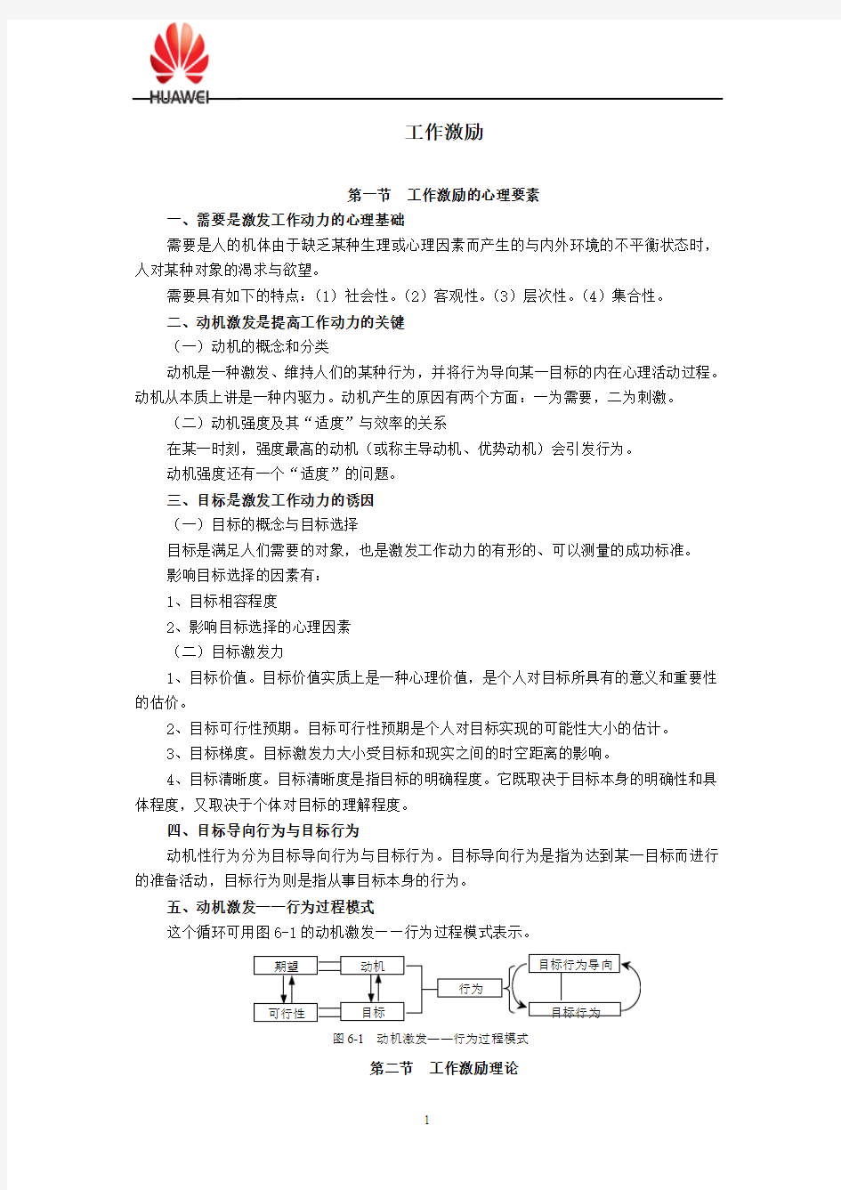 华为公司人力资源部工作激励手册