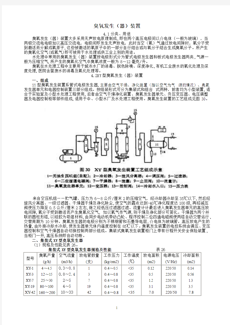 臭氧发生(器)装置