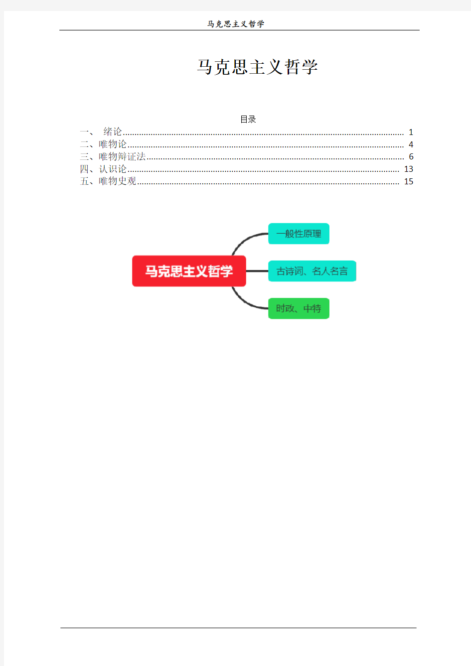 公共基础知识-马克思主义哲学讲义