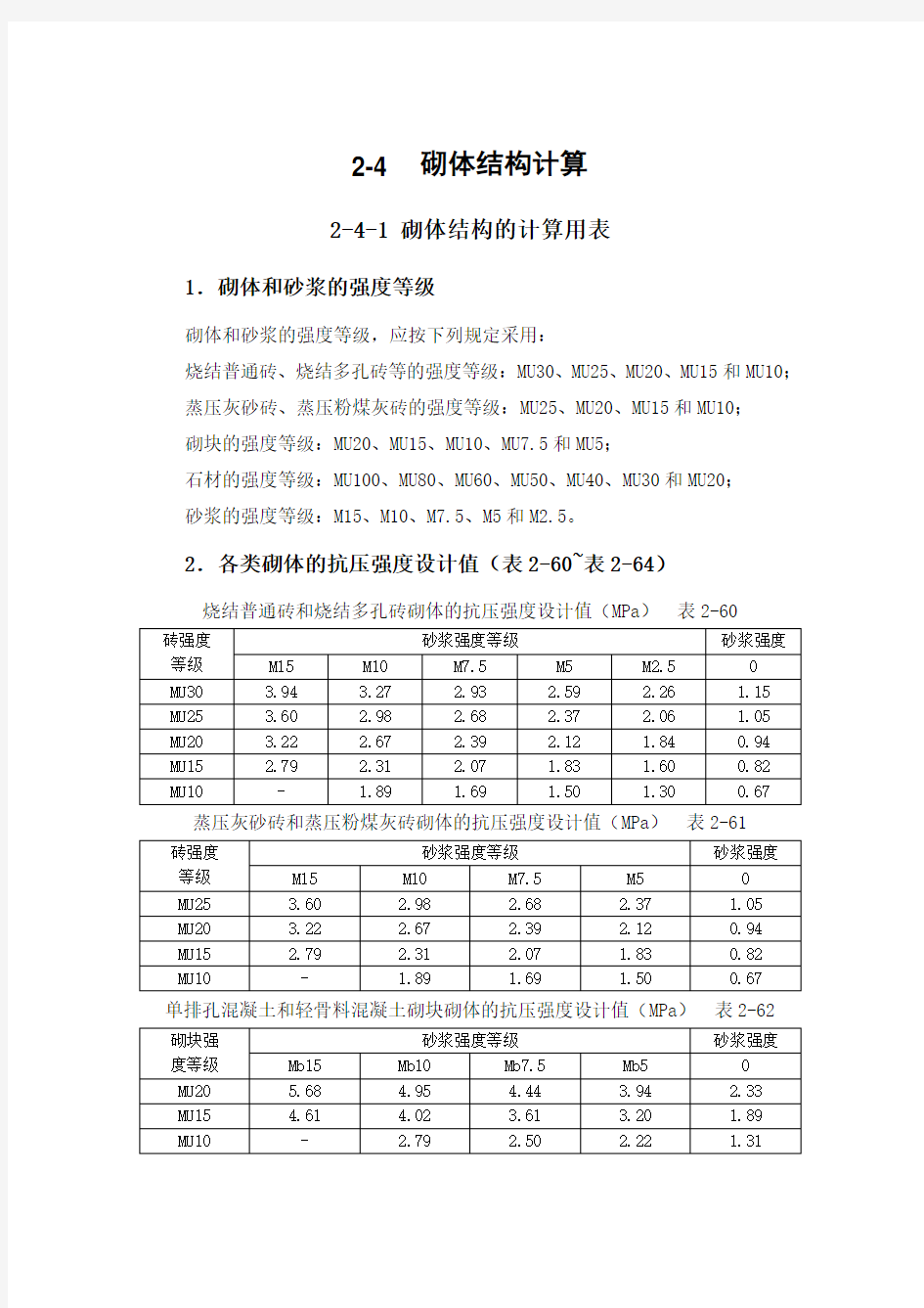 《砌体结构计算》