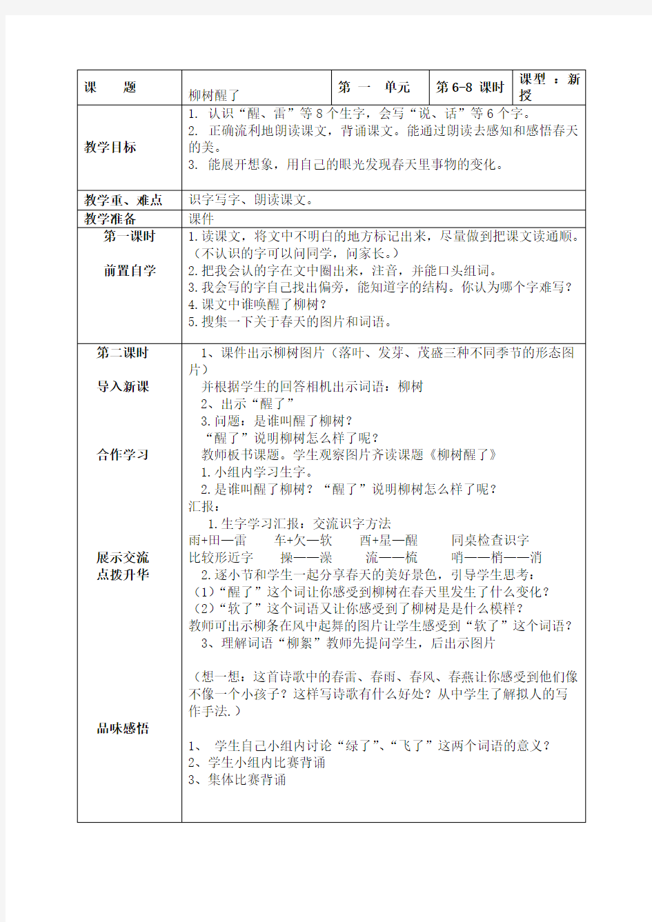 一年级教学反思、集体备课