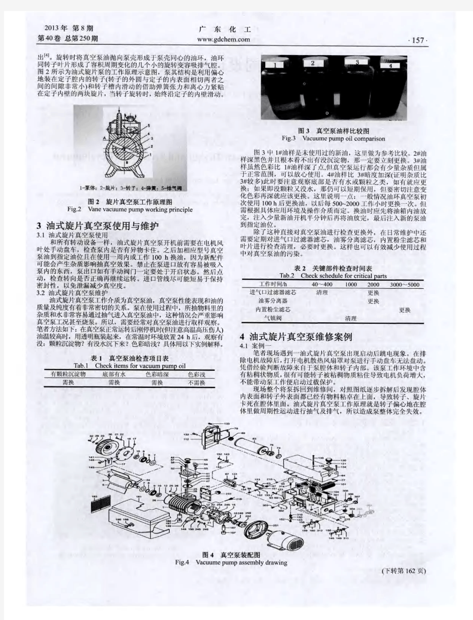 油式旋片真空泵保养与维修