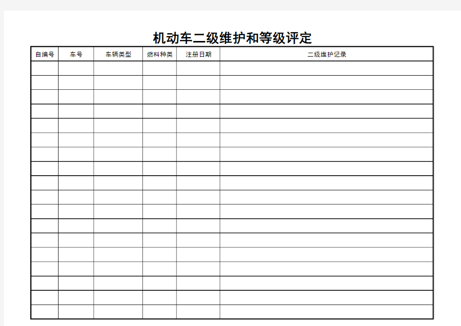 机动车二级维护和等级评定