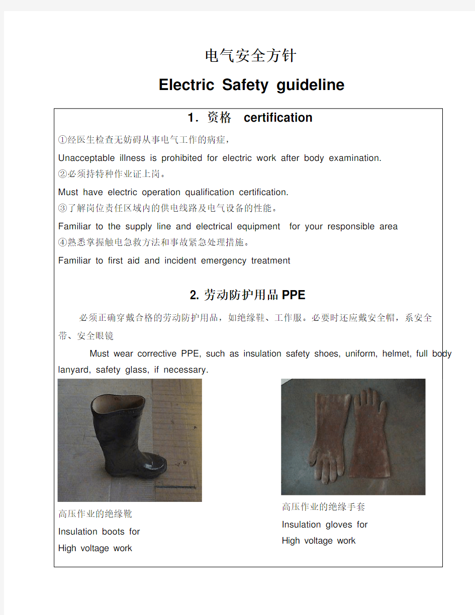 电气作业安全(中英文)