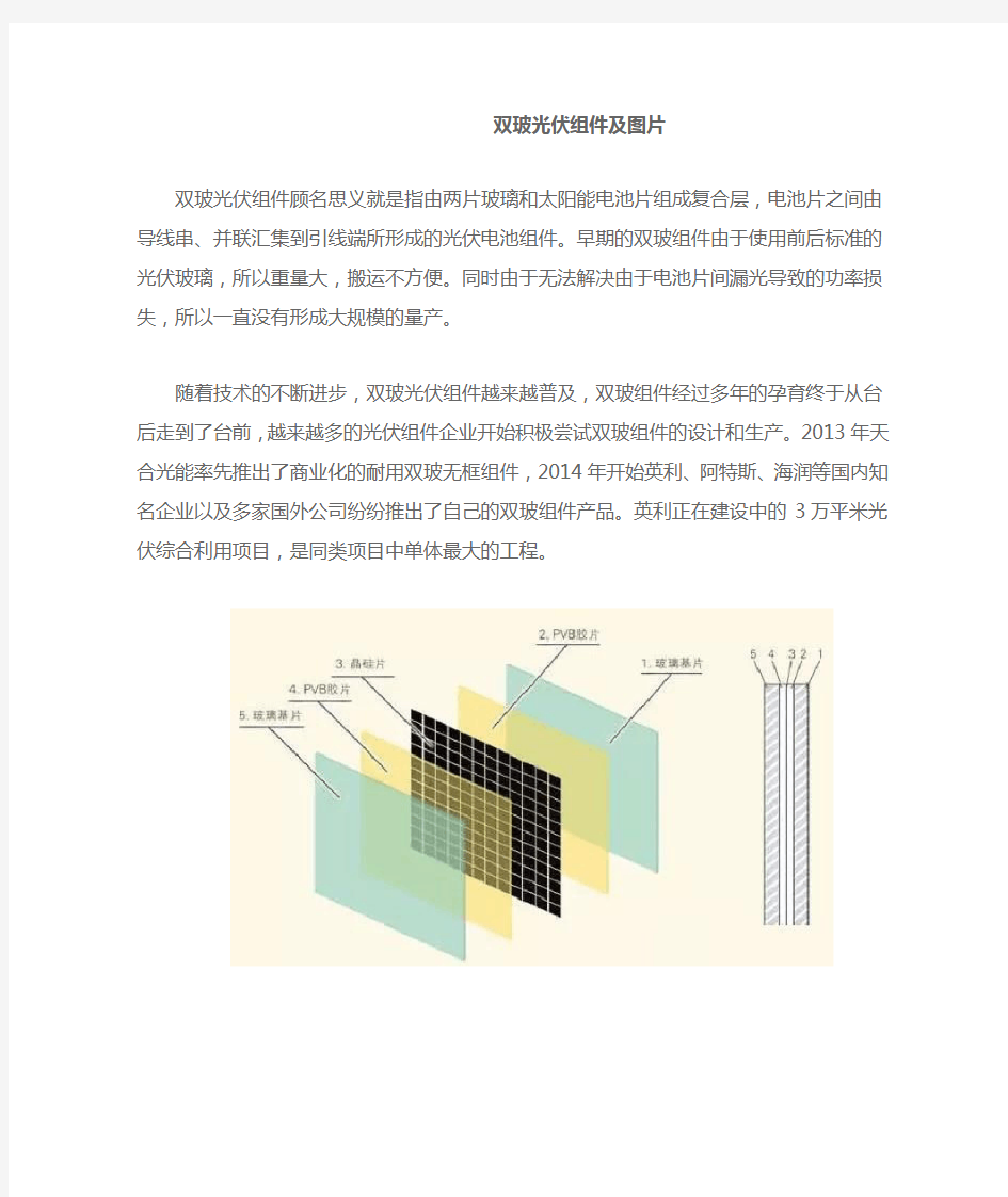 双玻光伏组件及图片