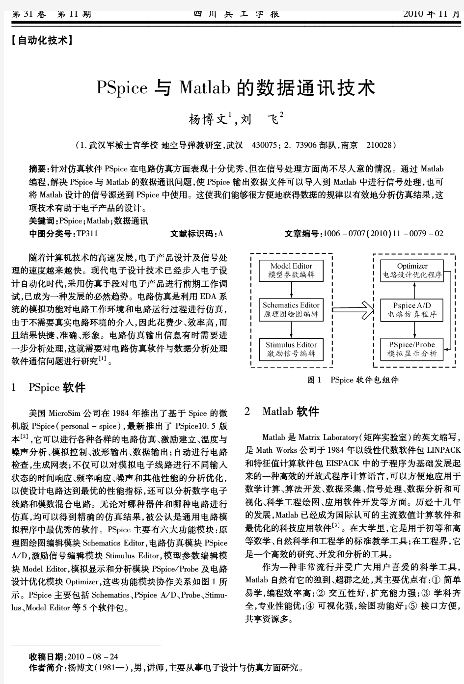 PSpice与Matlab的数据通讯技术