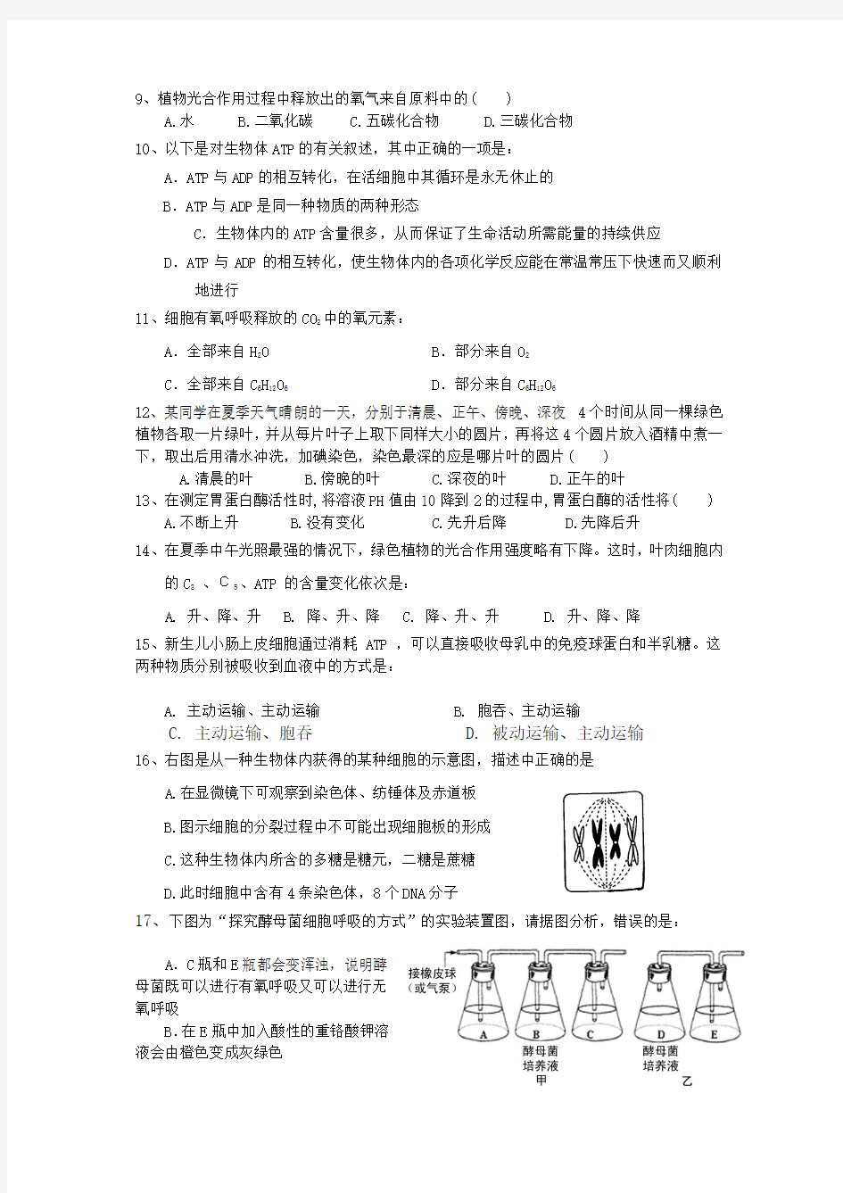 江苏省宿迁市剑桥国际学校2015届高三上学期期中考试语文含答案