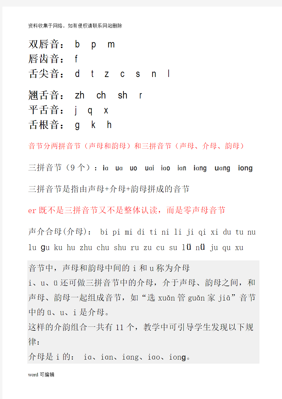 一年级汉语拼音字母表教学教材