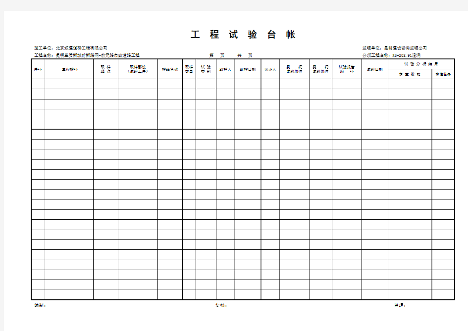 工程表格-项目管理用表-工程试验台账-陆骏修改版