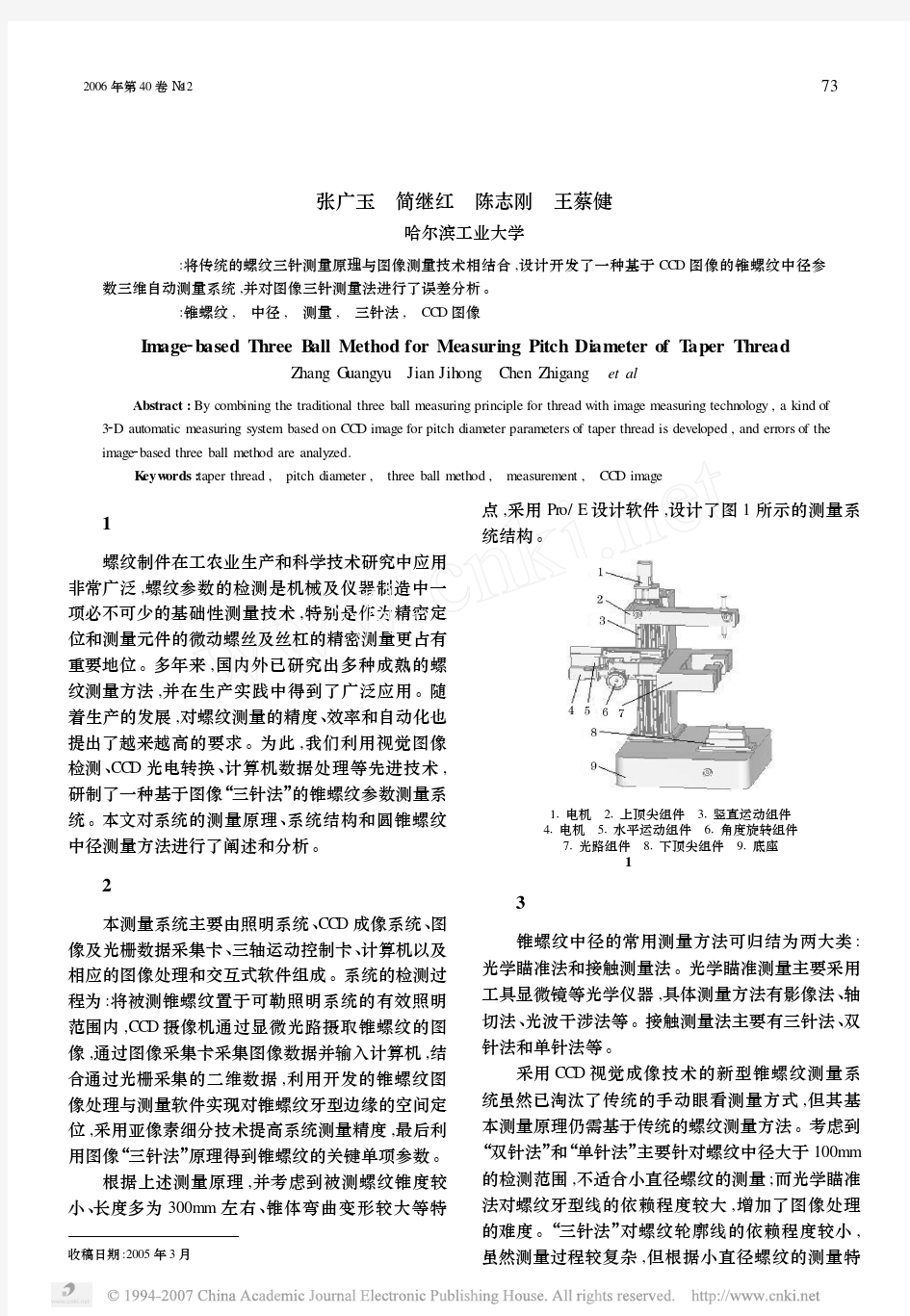 测量锥螺纹中径的图像_三针法_