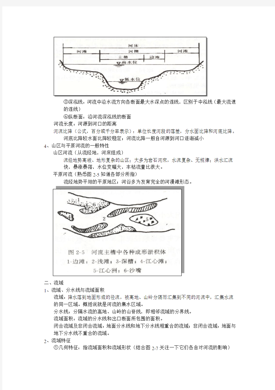 工程水文学复习要点