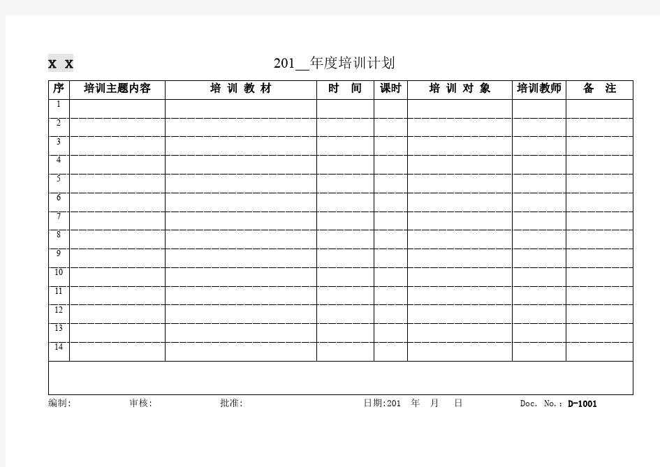 工厂全套管理表格(42P Doc)