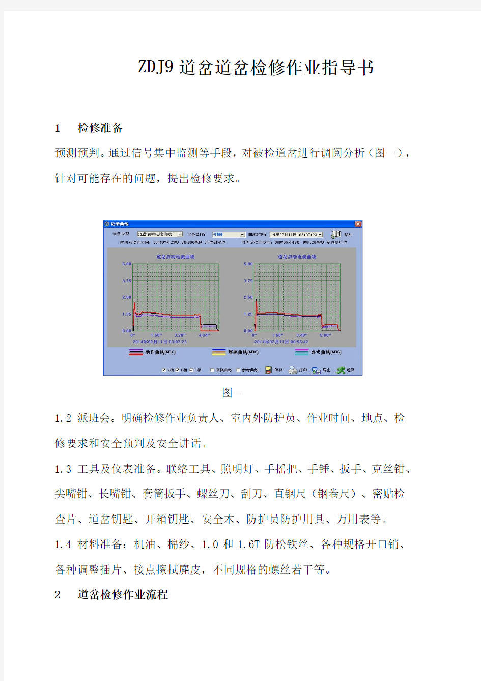 ZDJ9道岔道岔检修作业指导书