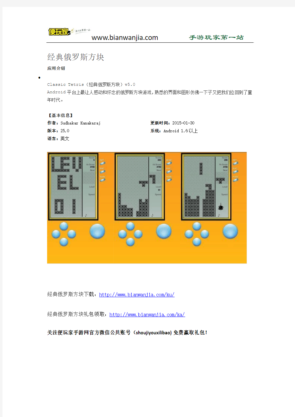 经典俄罗斯方块 单机 下载 电脑版 中文版