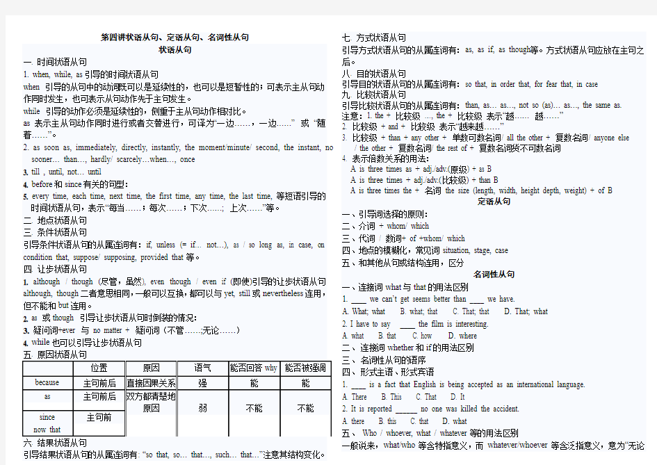 第四讲状语从句