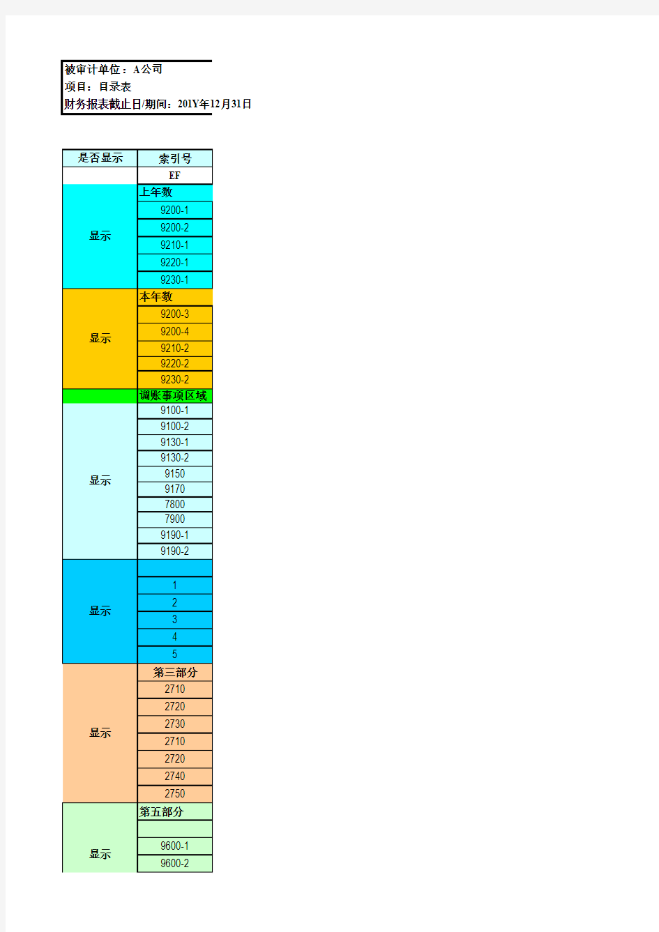 试算平衡表等(新准则)母公司事务所模板