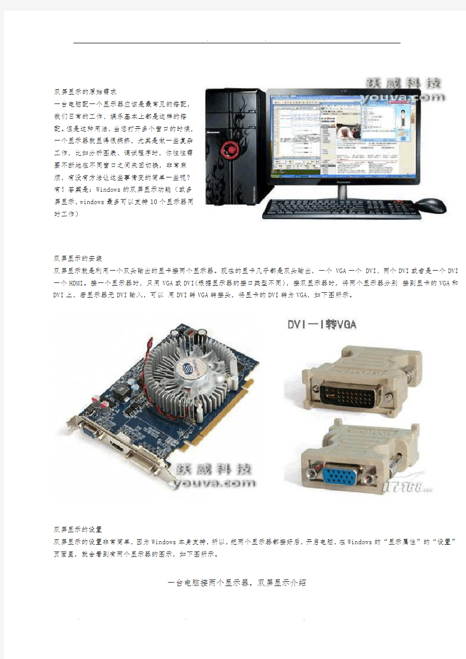 双输出显卡双屏显示