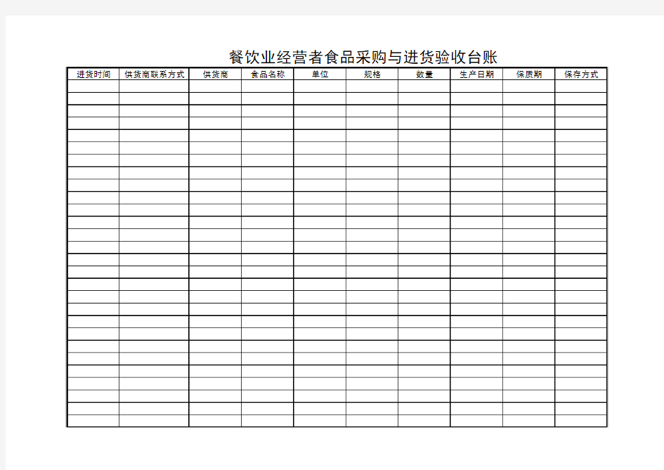 学校食堂台账模板