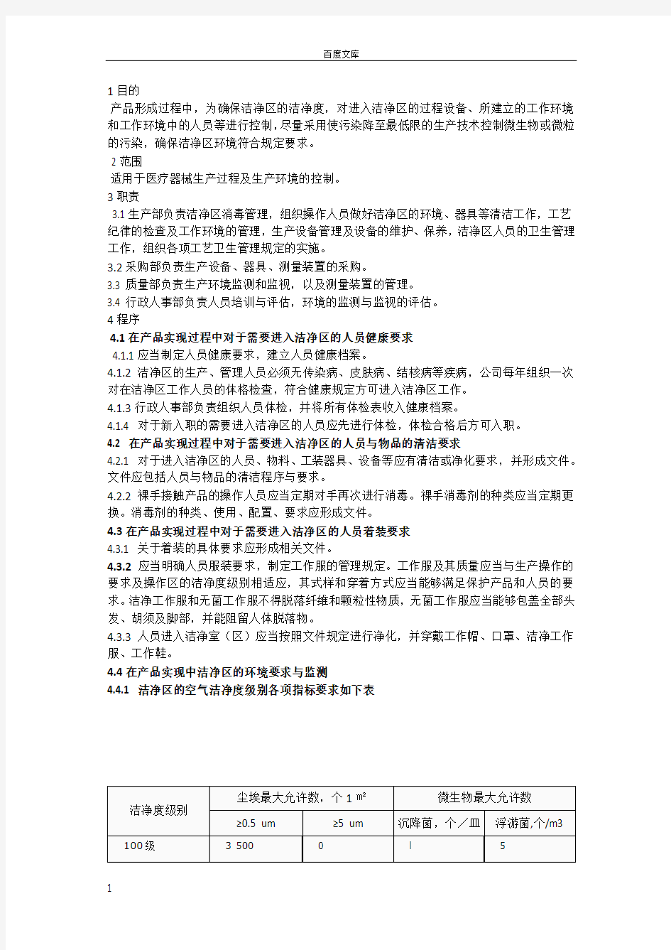 工作环境和污染控制控制程序