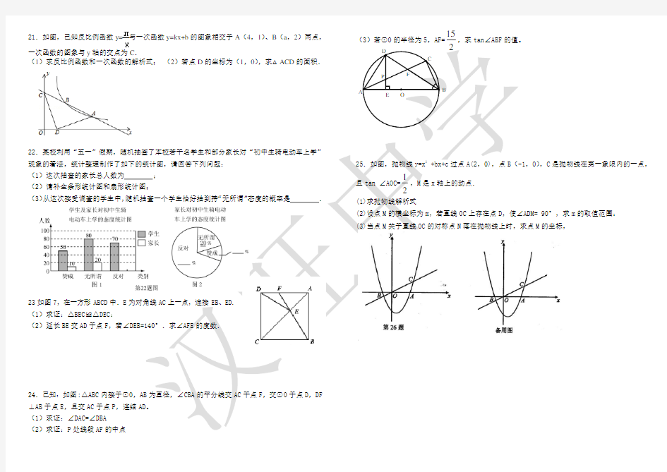 九年级数学模拟试题)