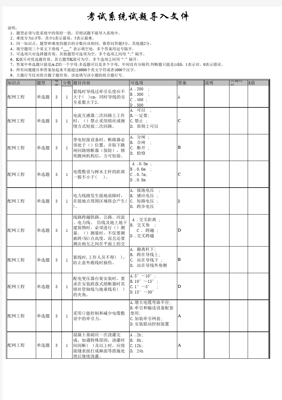 配网工程施工作业指导书