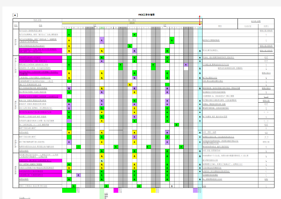 PDCA工作计划表范例