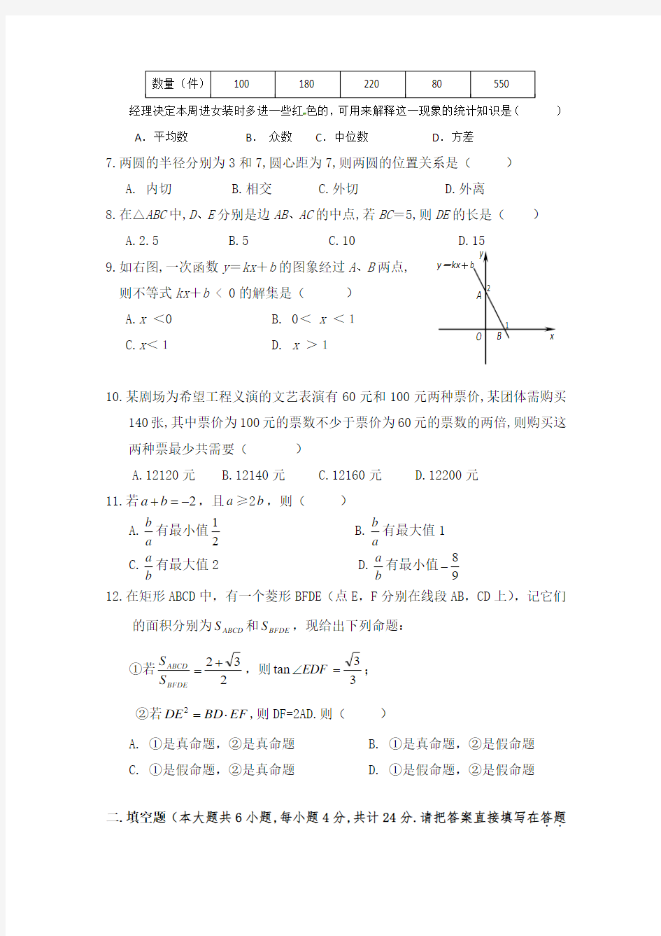 【初升高】北京北京师范大学附属中学2020中考提前自主招生数学模拟试卷(9套)附解析