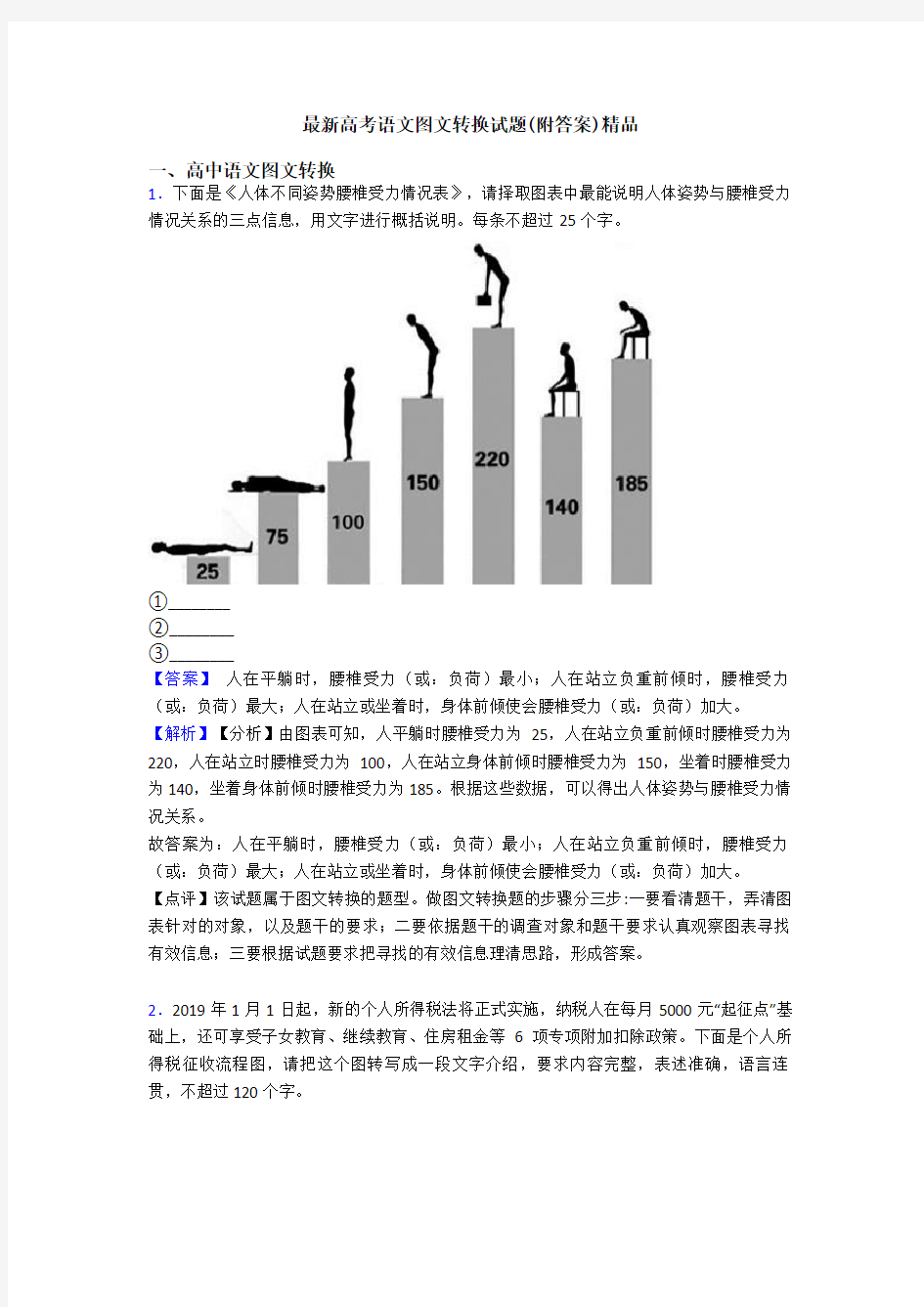 最新高考语文图文转换试题(附答案)精品