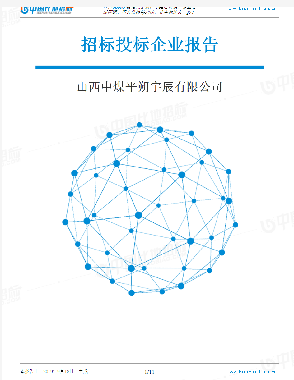 山西中煤平朔宇辰有限公司_中标190920