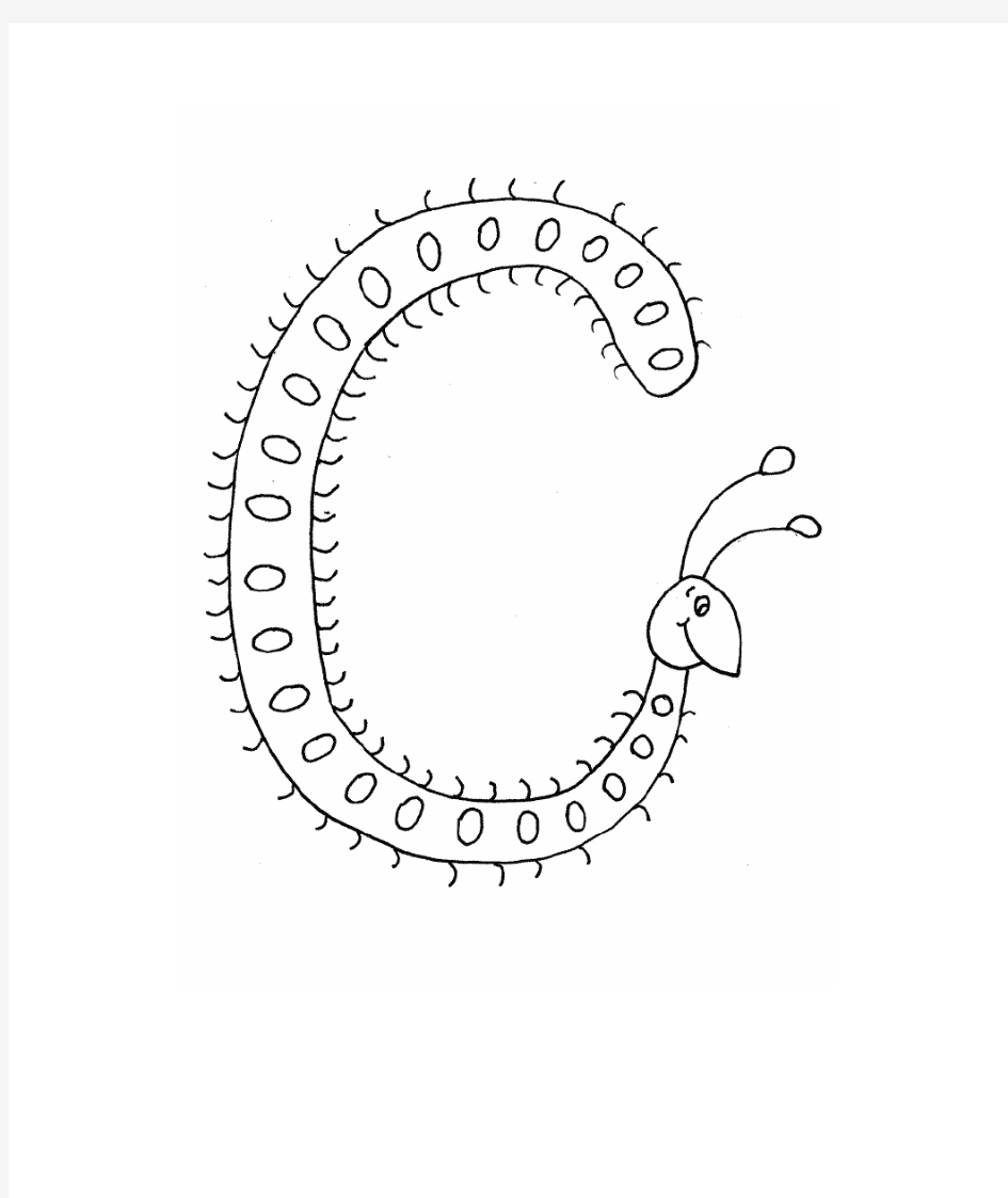 26个英文字母涂色画