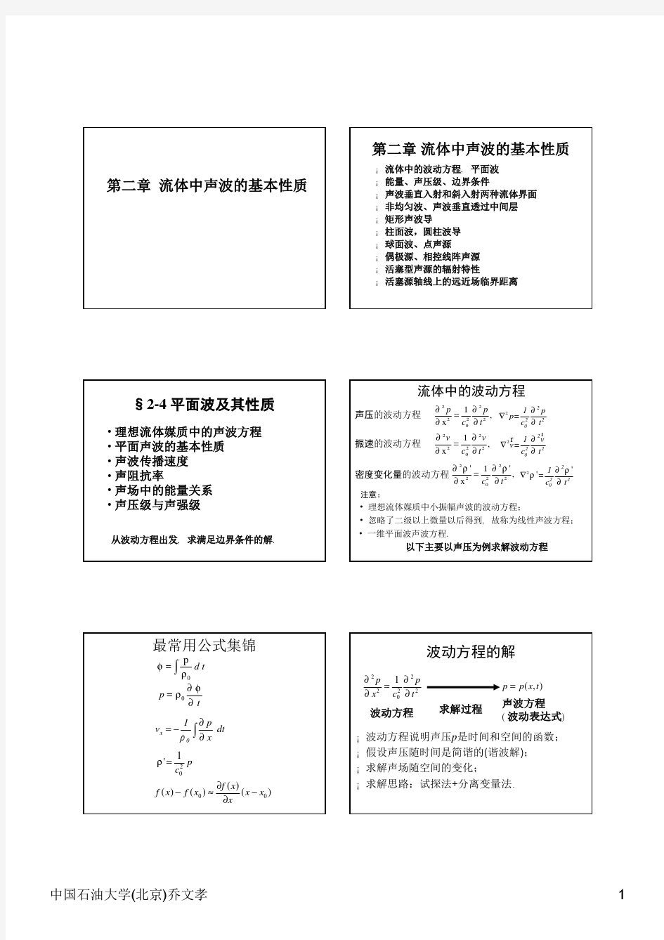 Ch2 流体中声波-03 平面声波及其性质