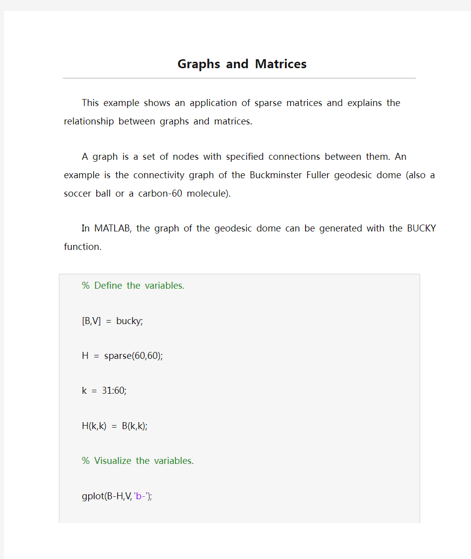 Graphs and Matrices