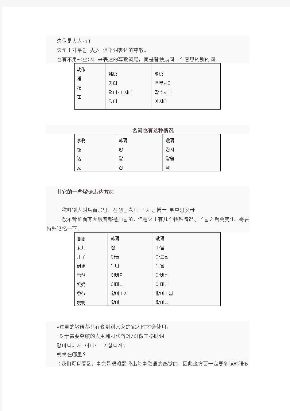 韩语初级语法