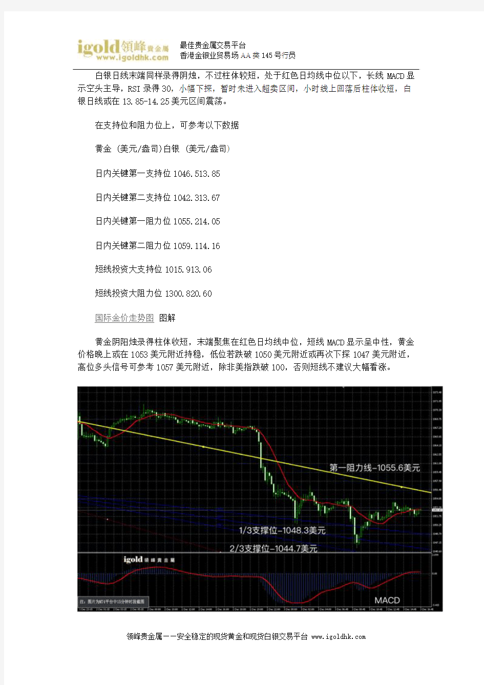 【现货白银】午后暂时持稳 关注欧银决议