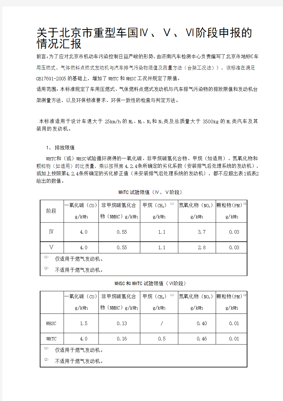 关于北京市重型车国4、5、6阶段的申报要求