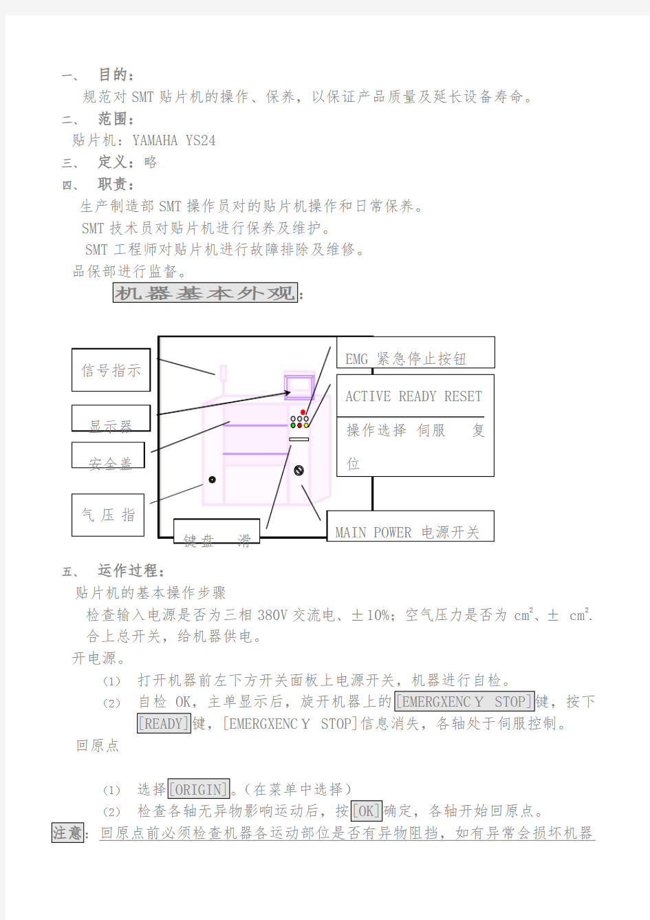 YS24贴片机操作指导书