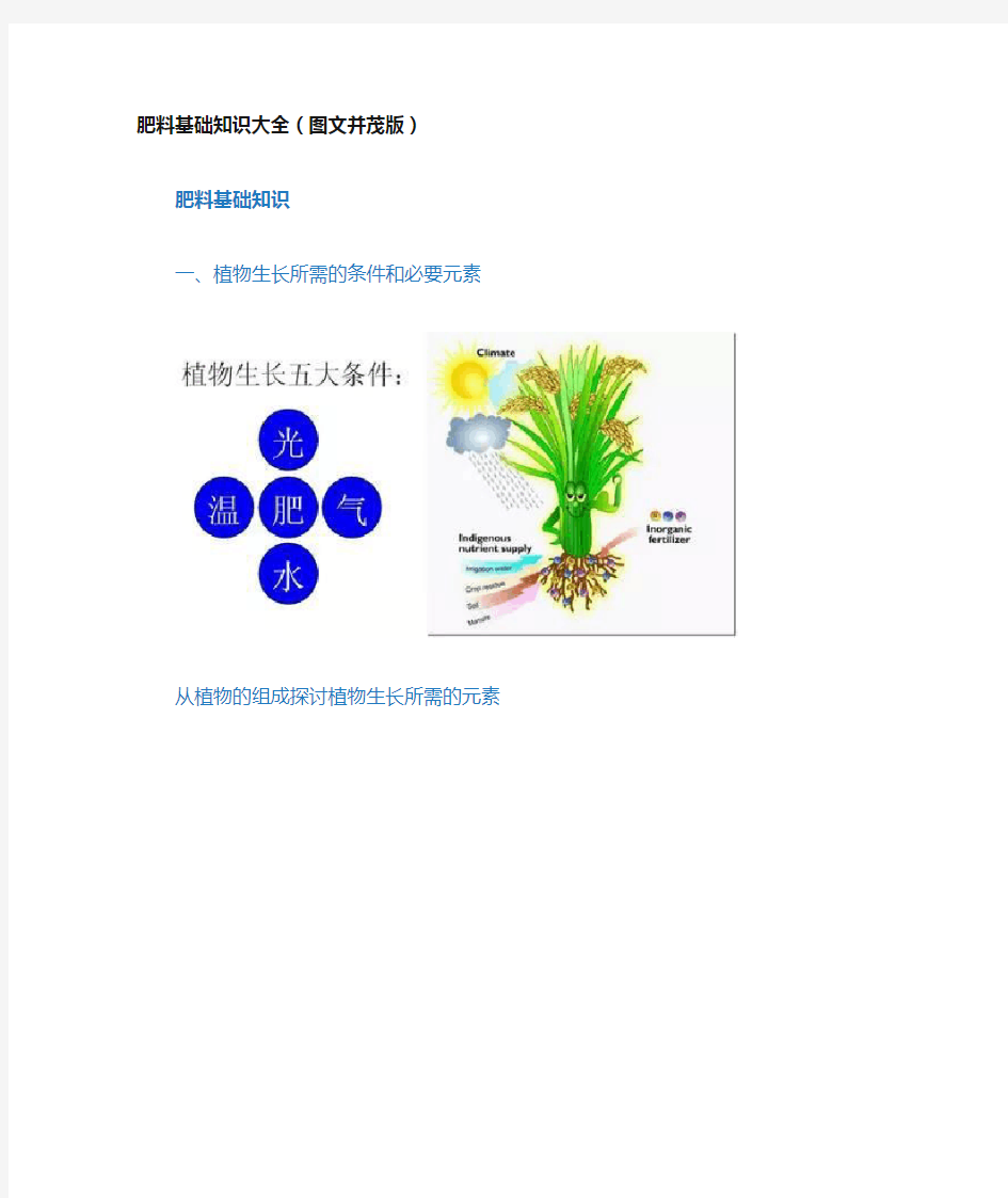 肥料基础知识大全(图文并茂版)