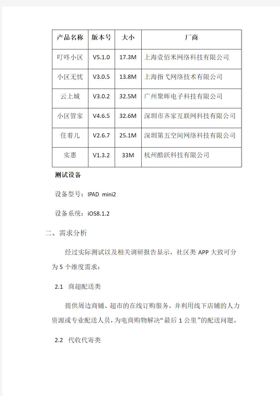 社区类APP竞品分析V1.1