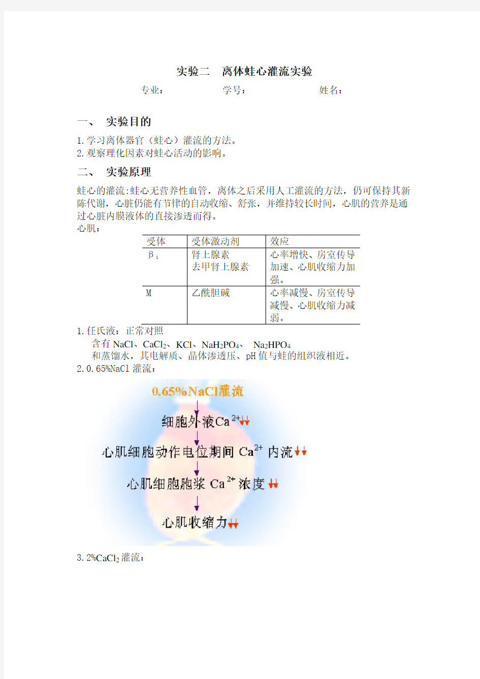 蛙心灌流实验报告