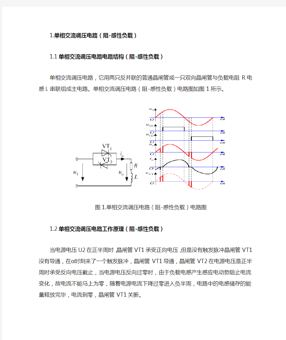 单相交流调压电路(阻感性负载)