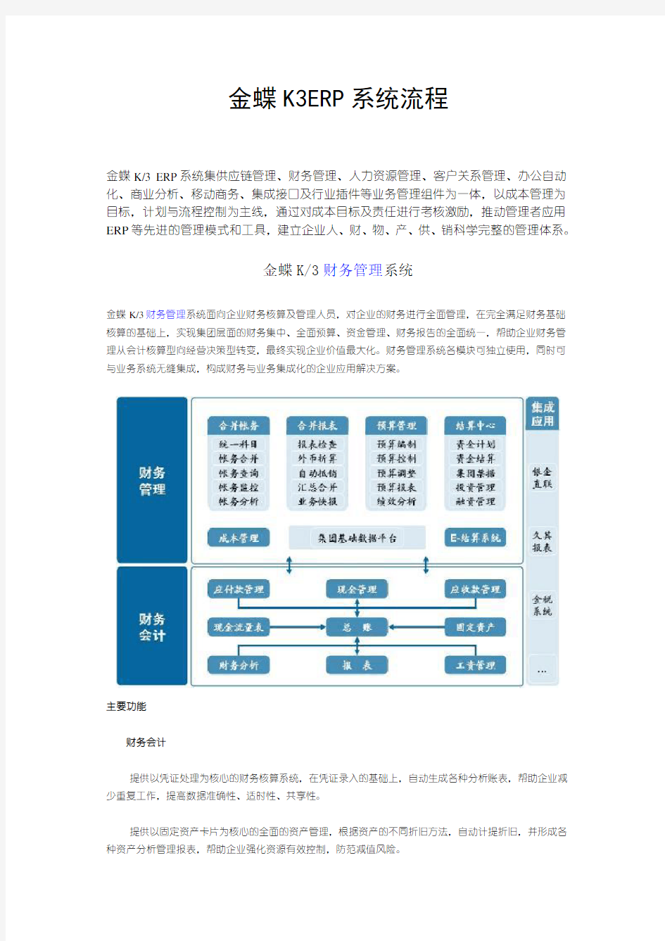 金蝶k3erp系统流程