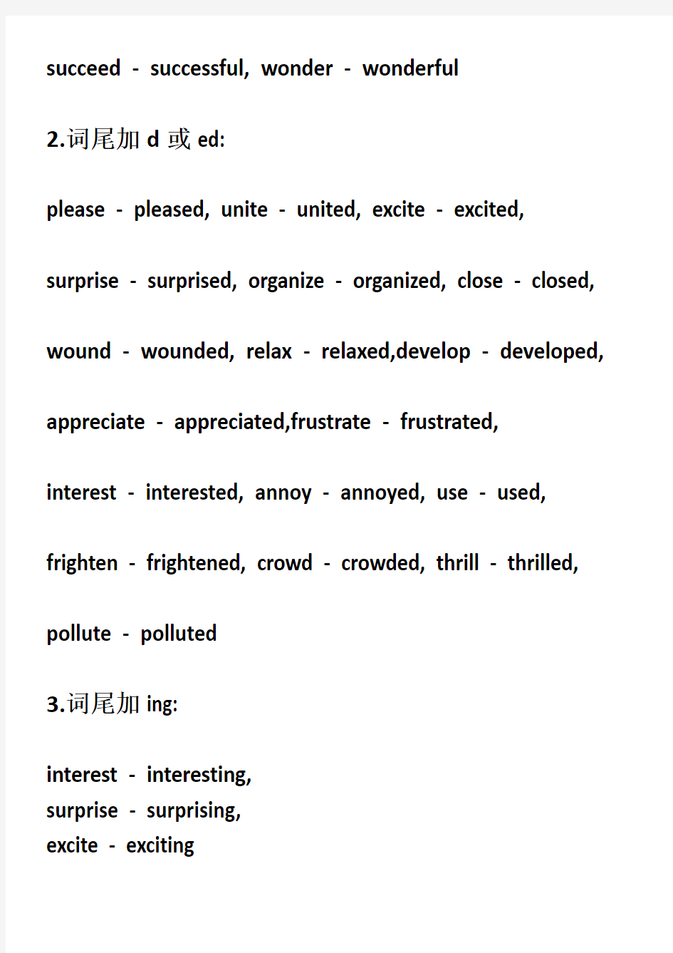 英语形容词-名词-动词-副词-互变方法规律.