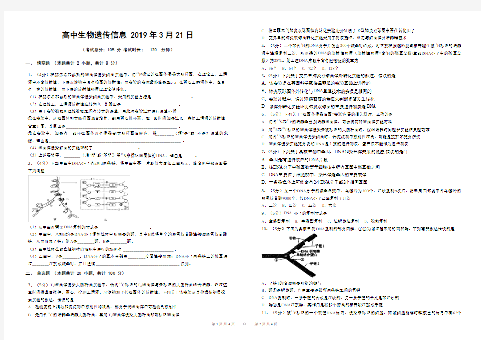 高中生物遗传信息