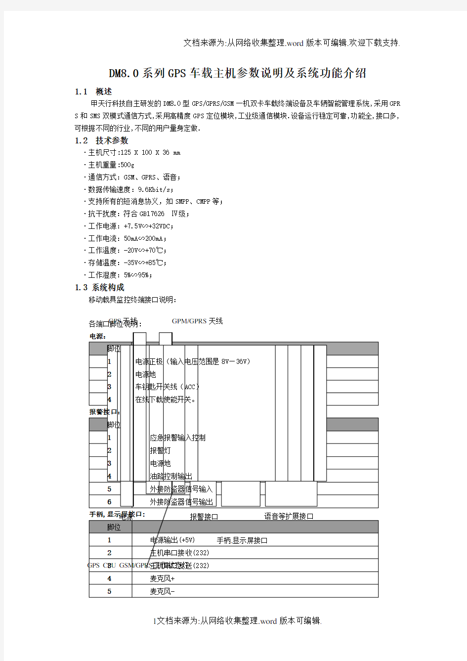 主机功能介绍文档