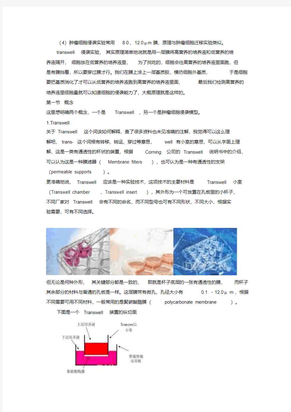 Transwell实验原理与操作步骤.pdf