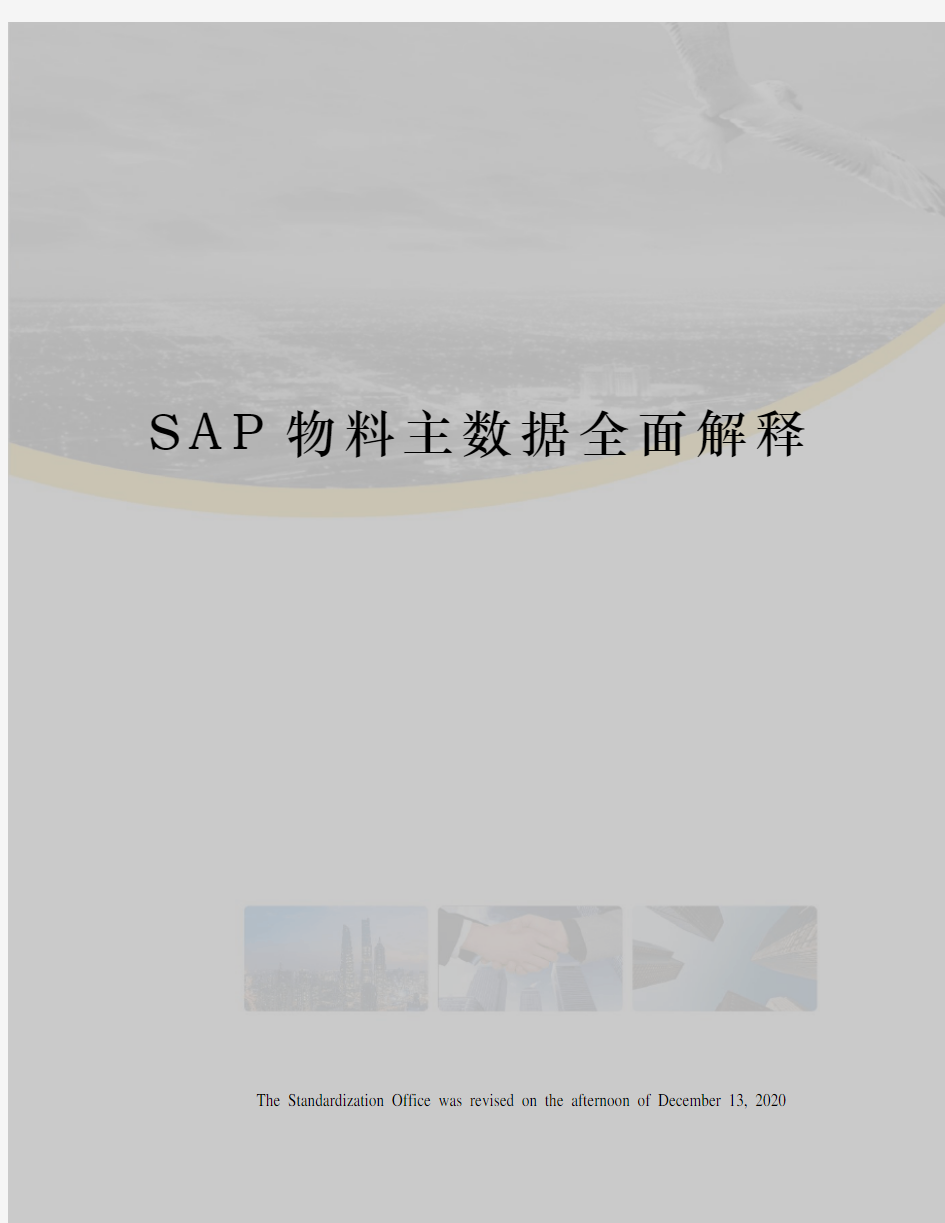 SAP物料主数据全面解释