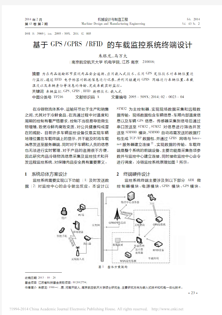 基于GPS_GPRS_RFID的车载监控系统终端设计