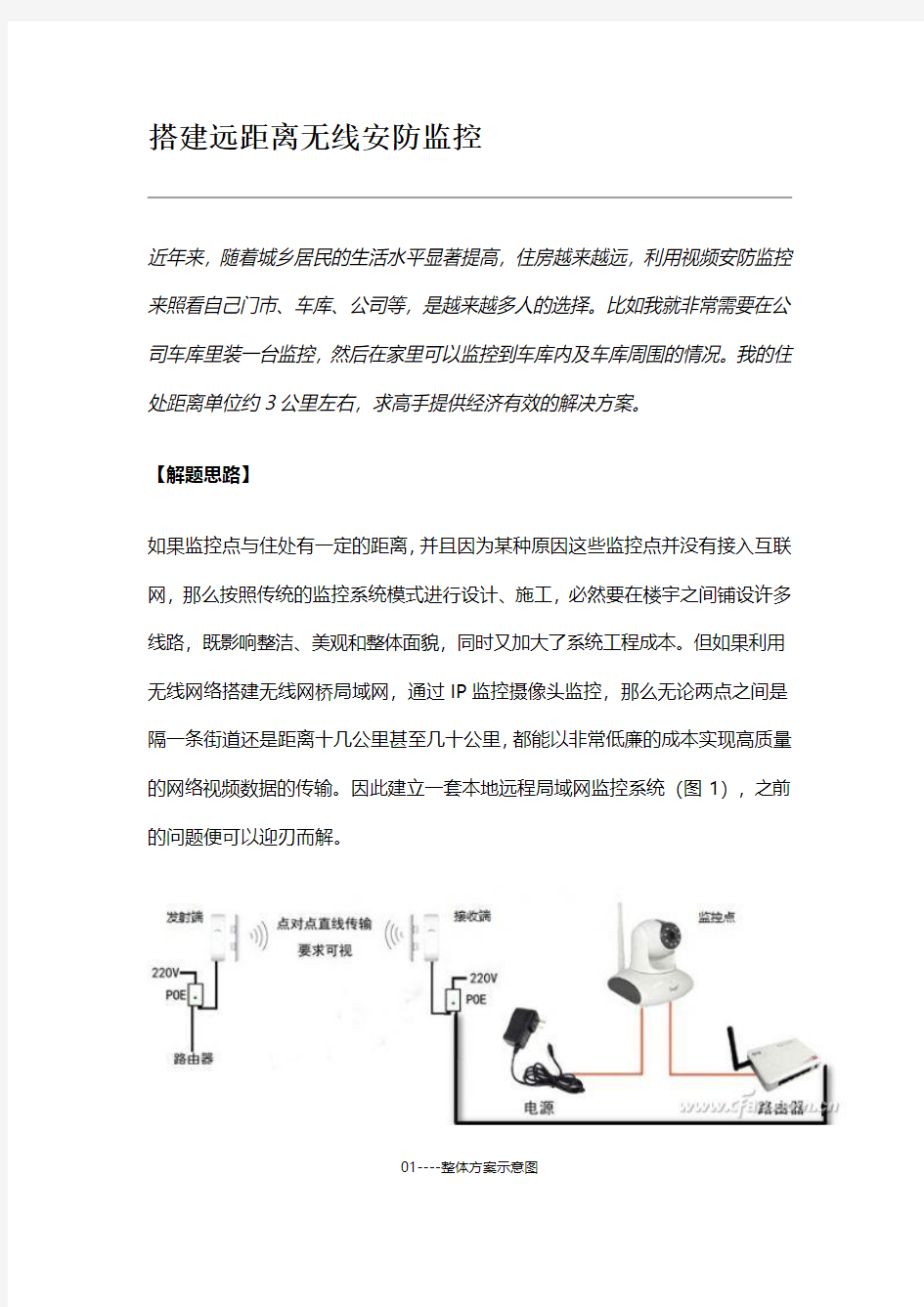 搭建远距离无线安防监控