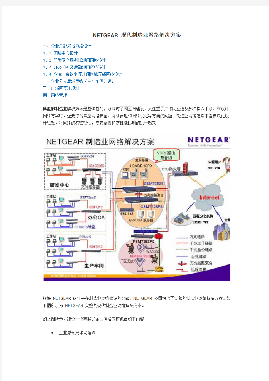 交换机解决方案