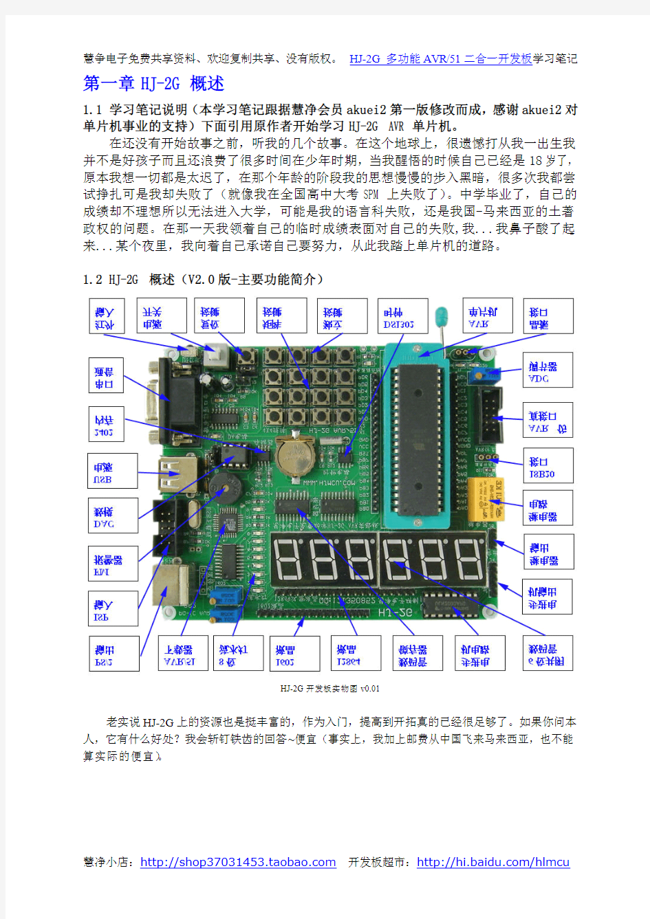HJ-2G AVR单片机学习笔记1 概述